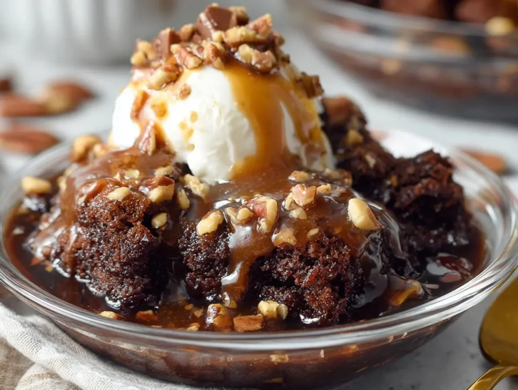 Chocolate Turtle Cobbler