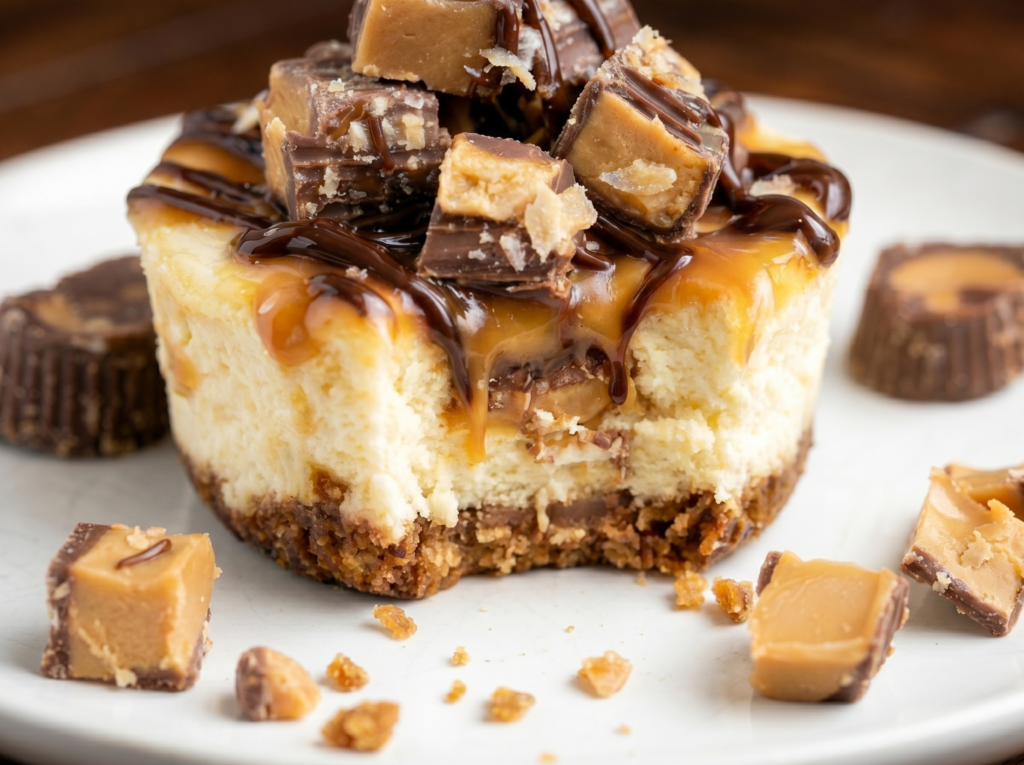 Mini Snickers Cheesecake