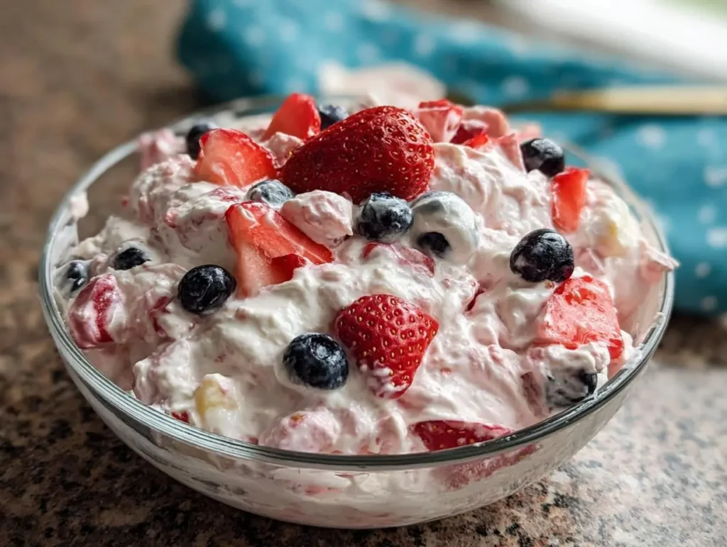 Mixed Berry No Bake Cheesecake Salad