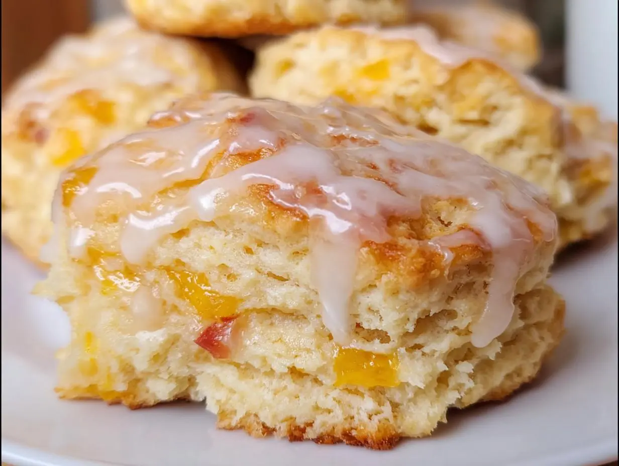 Peach Buttermilk Biscuits