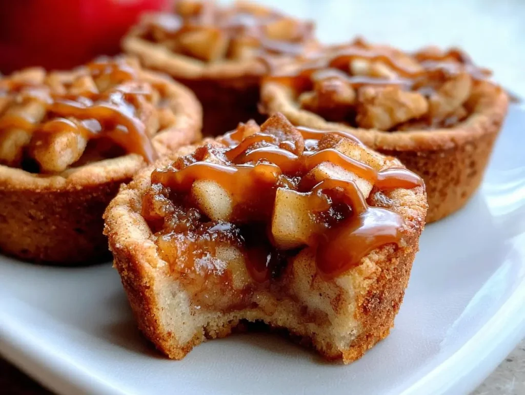 Salted Caramel Apple Cookie Cups