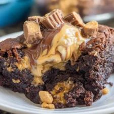 Easy Slow Cooker Peanut Butter Brownie Pudding Recipe