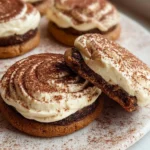 Tiramisu Cookies with Mascarpone Cream Filling