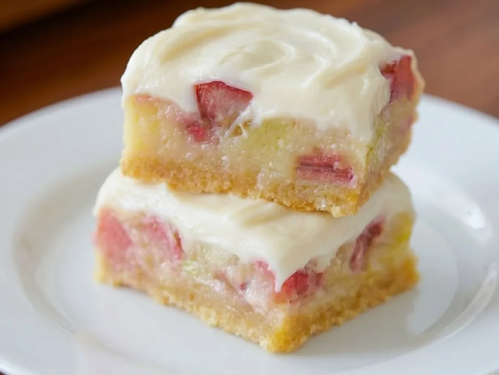 Rhubarb Custard Bars Recipe