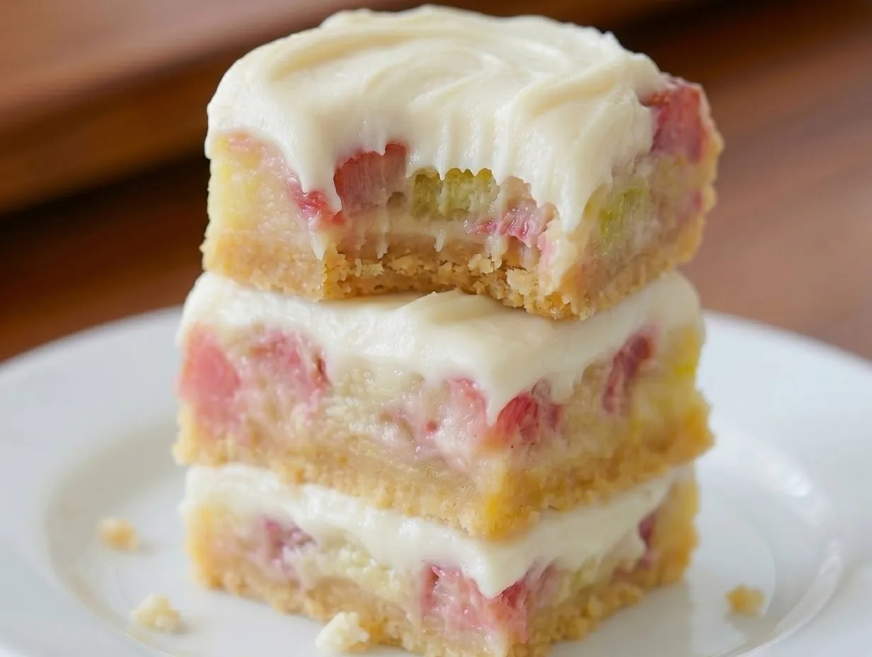 Rhubarb Custard Bars