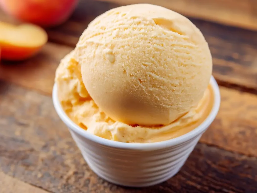 Blender Peach Ice Cream