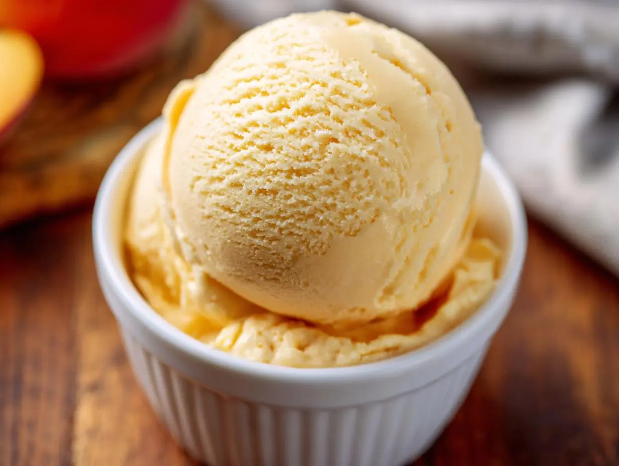 Blender Peach Ice Cream Recipe Blender Peach Ice Cream Recipe