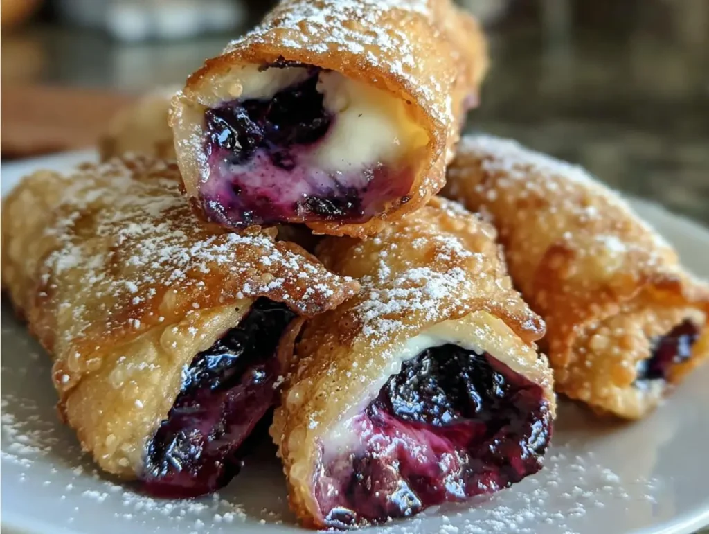 Blueberry Cream Cheese Egg Rolls