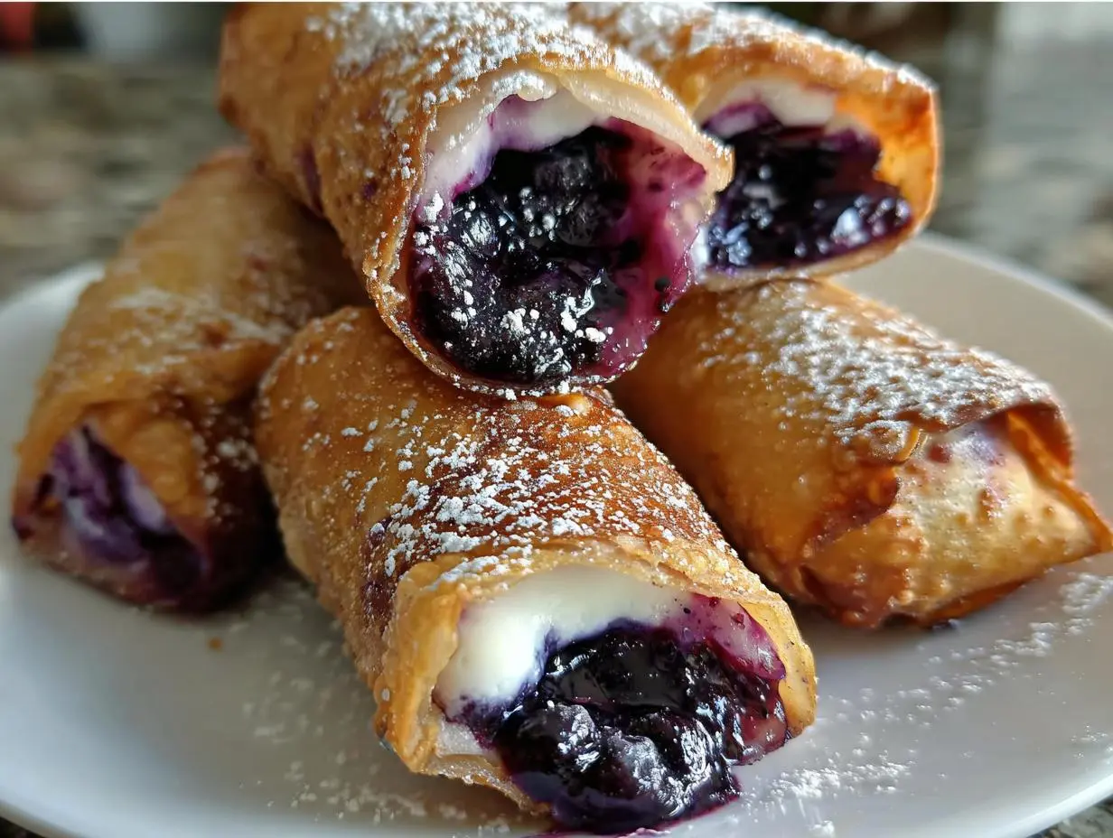 Blueberry Cream Cheese Egg Rolls Recipe Blueberry Cream Cheese Egg Rolls Recipe