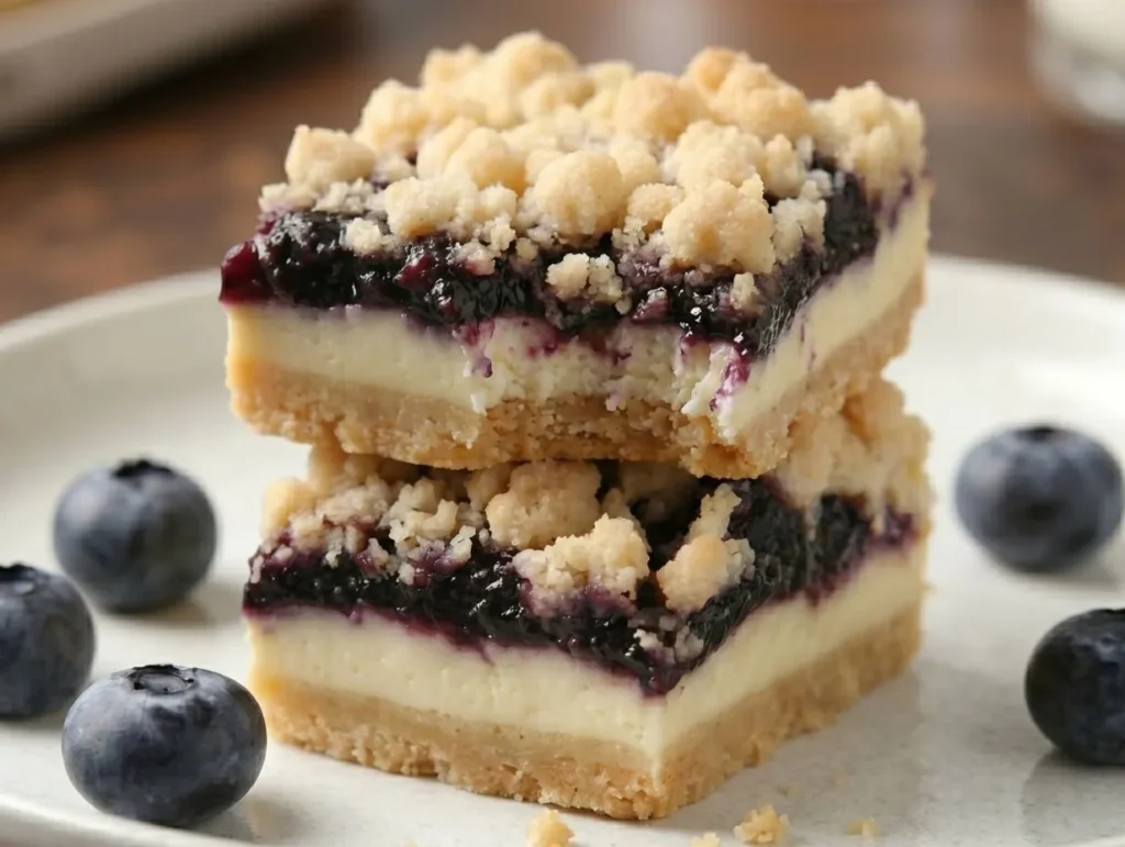 Blueberry Custard Shortbread Bars