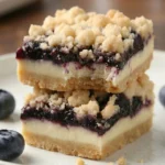 Blueberry Custard Shortbread Bars