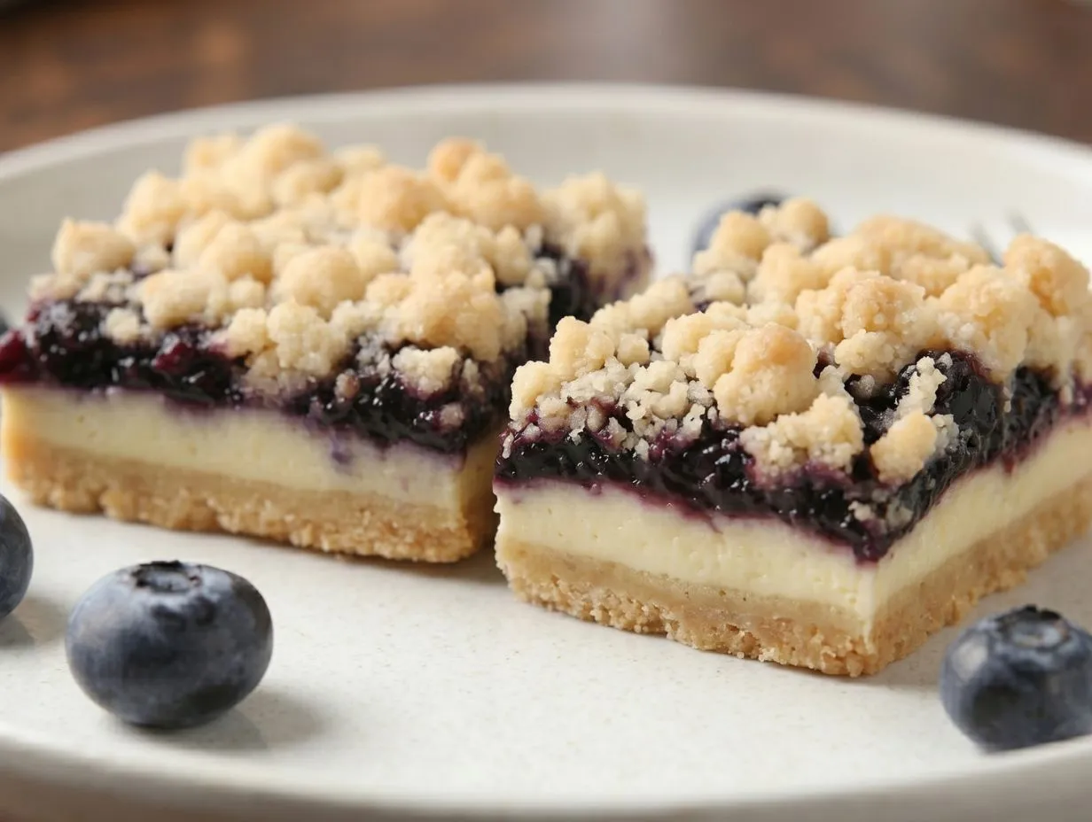 Blueberry Custard Shortbread Bars Recipe