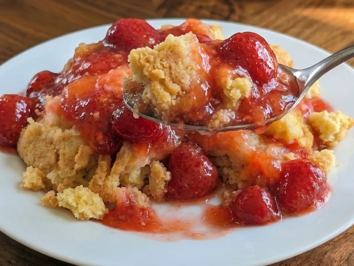 Lemon Cherry Cream Cheese Dump Cake
