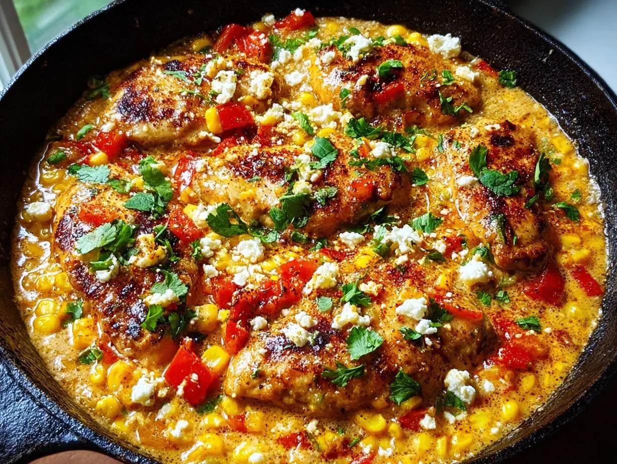 Mexican Street Corn Chicken Skillet Recipe