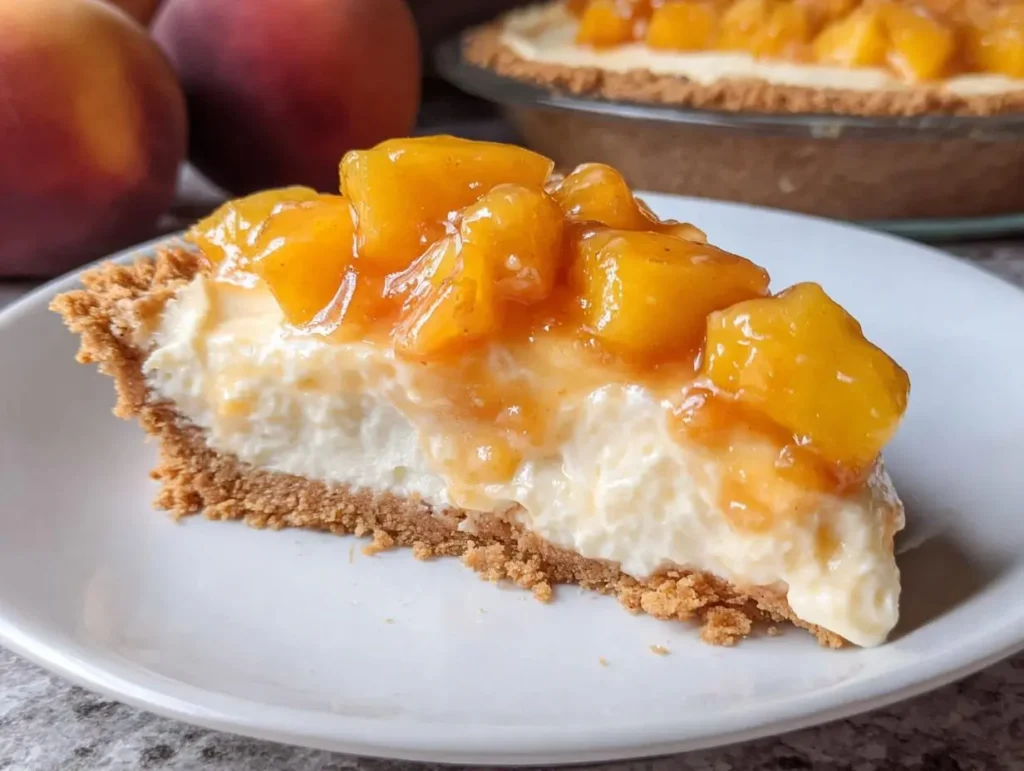 No Bake Peach Icebox Pie