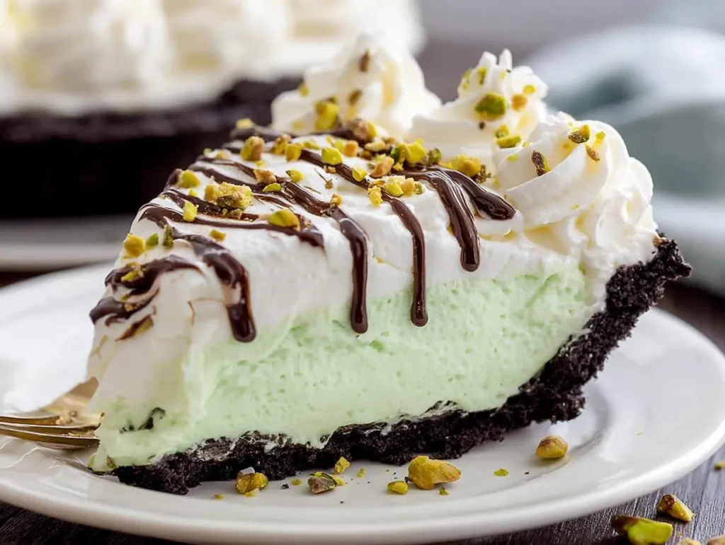 No Bake Pistachio Pudding Pie