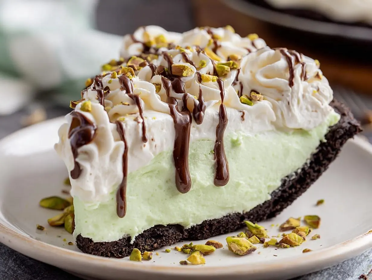 No Bake Pistachio Pudding Pie Recipe