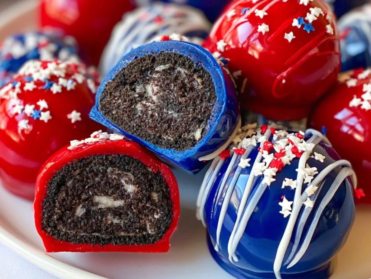 Patriotic Oreo Balls Recipe