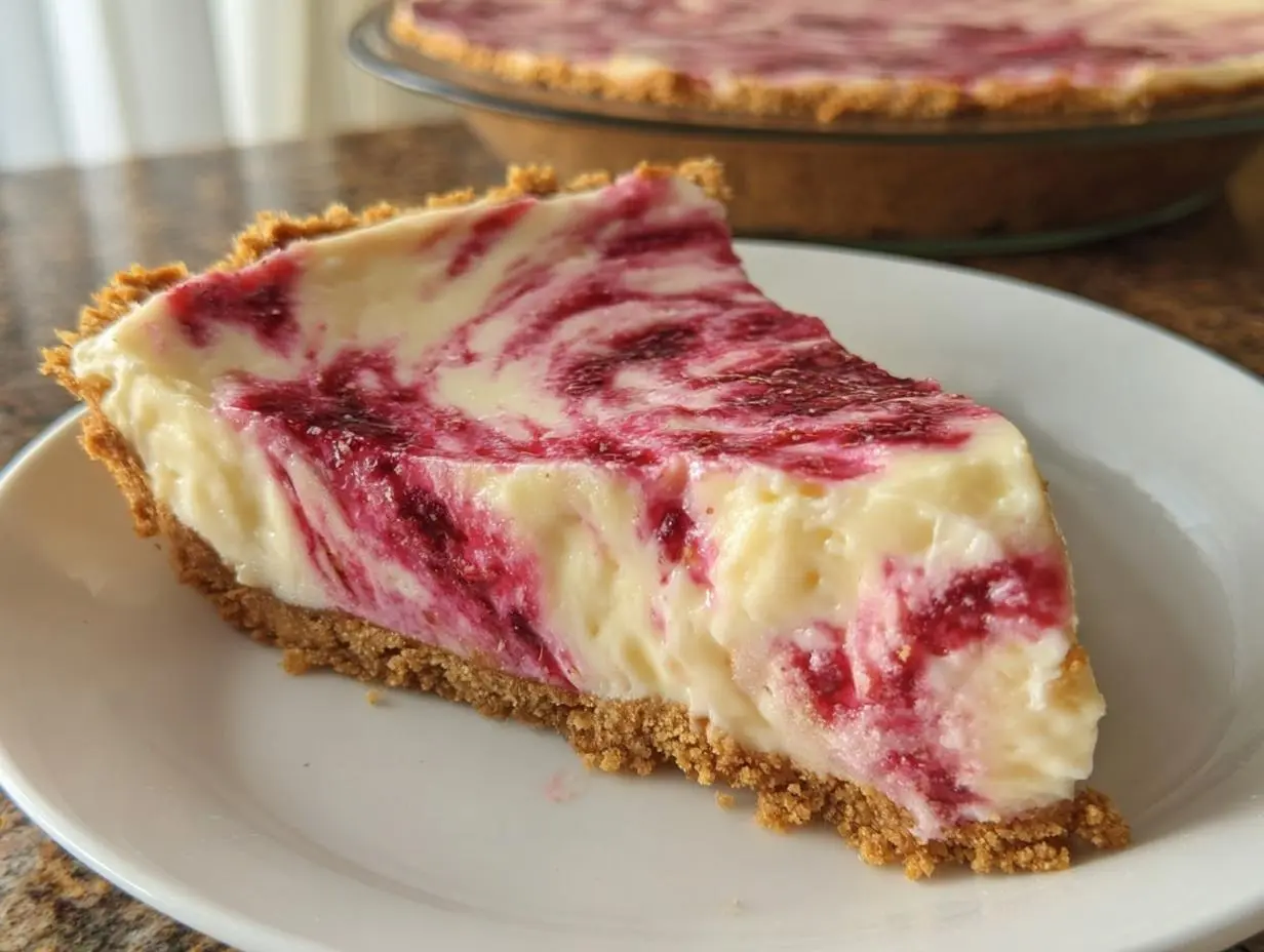 Raspberry Lemon Icebox Pie