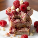 Raspberry White Chocolate Blondies