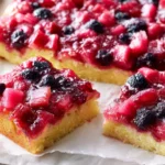 Rhubarb Berry Upside-Down Cake