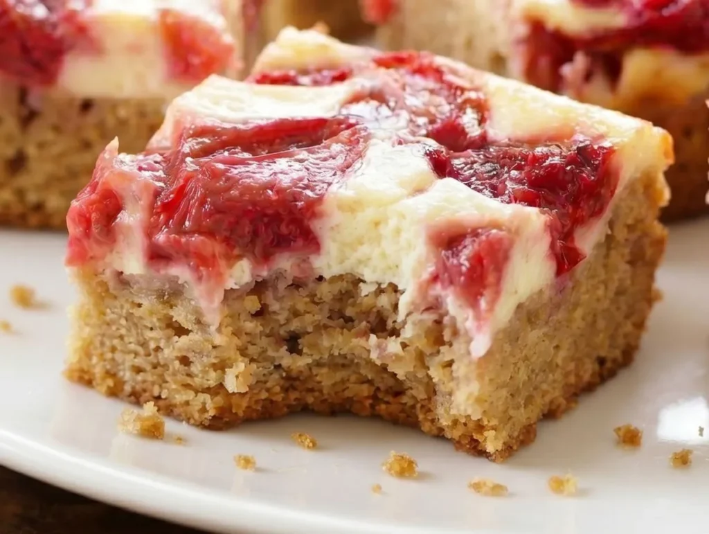 Rhubarb Cream Cheese Marble Cake