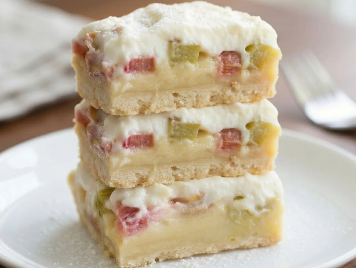 Rhubarb Custard Bars