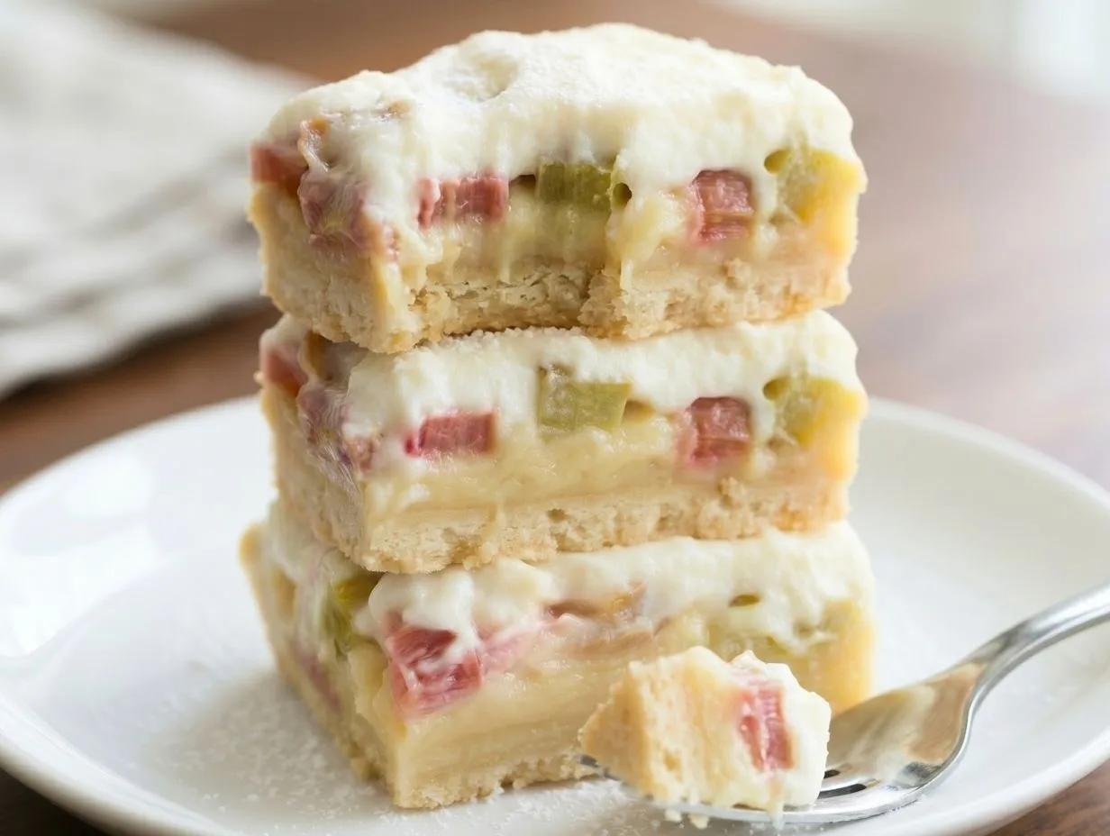 Rhubarb Custard Bars Recipe