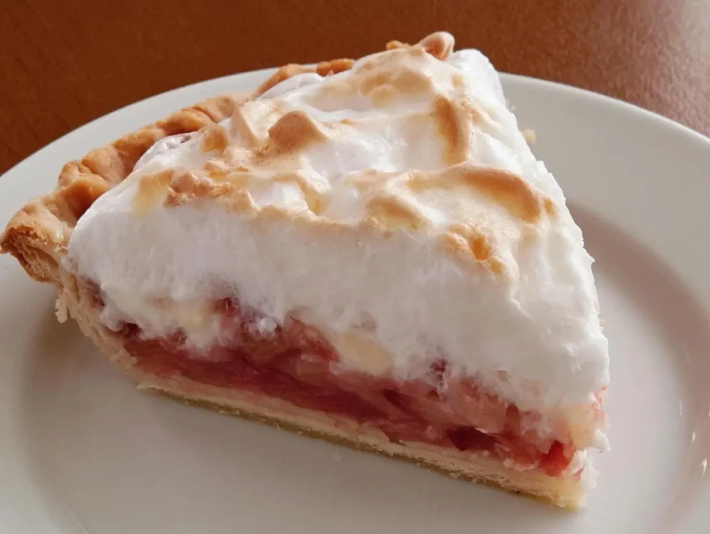 Rhubarb Custard Pie with Meringue Topping