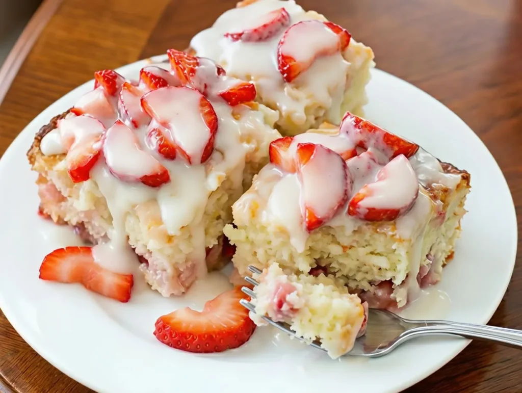 Strawberries and Cream Butter Swim Biscuits