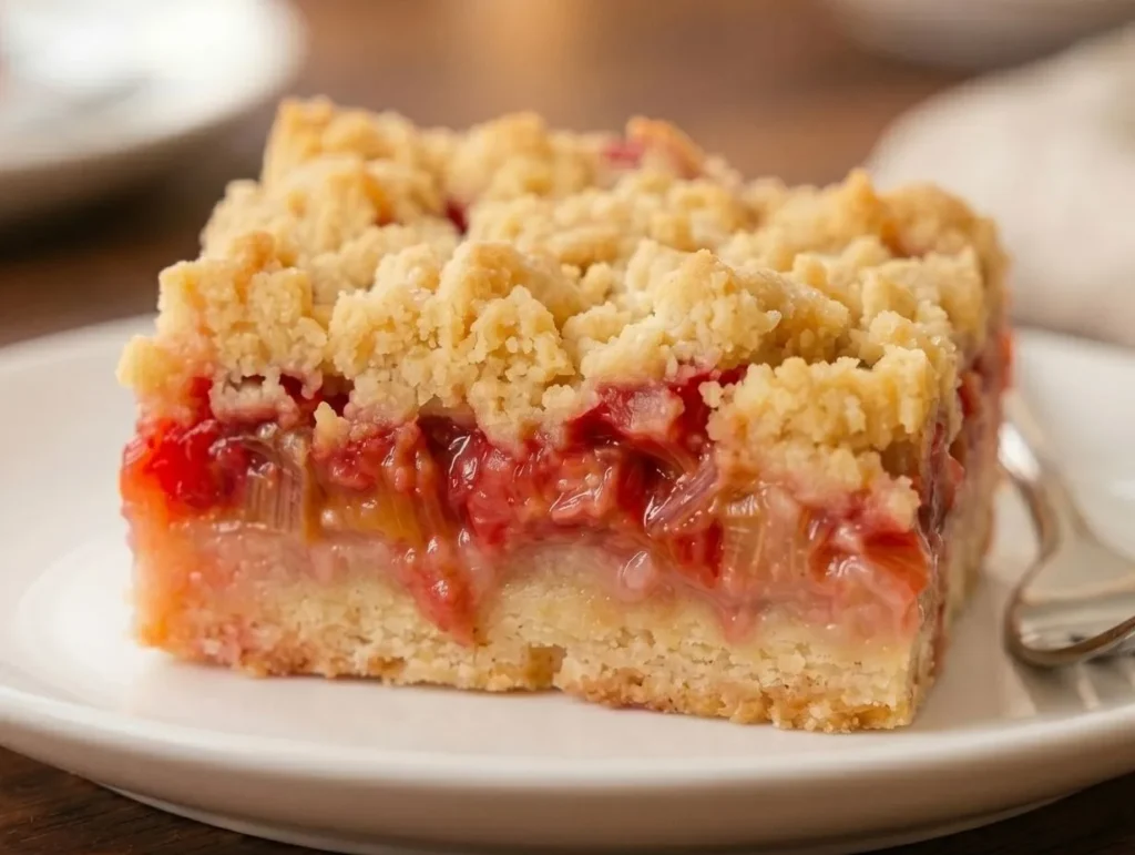 Strawberry rhubarb pie squares