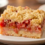 Strawberry rhubarb pie squares