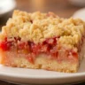 Strawberry rhubarb pie squares
