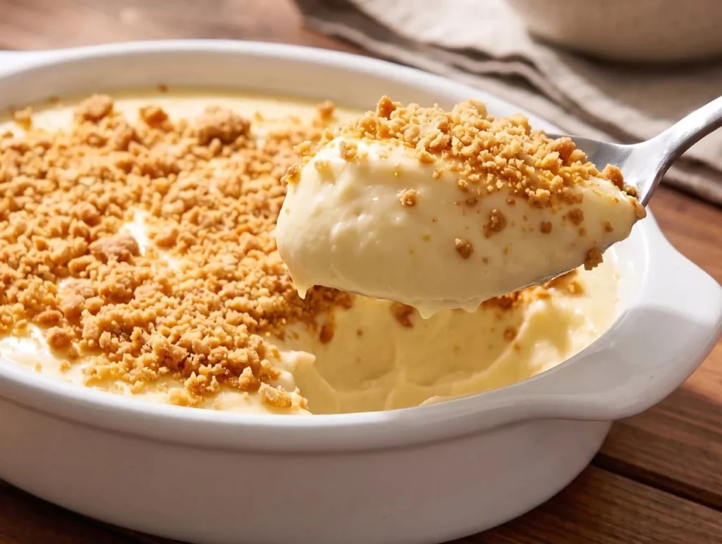 5-Minute Crumbly Custard Dessert