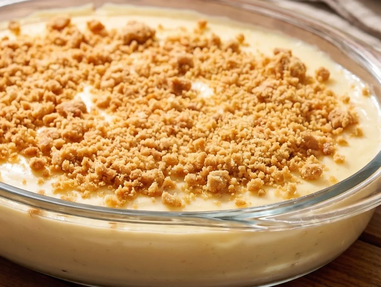 5-Minute Crumbly Custard Dessert Recipe