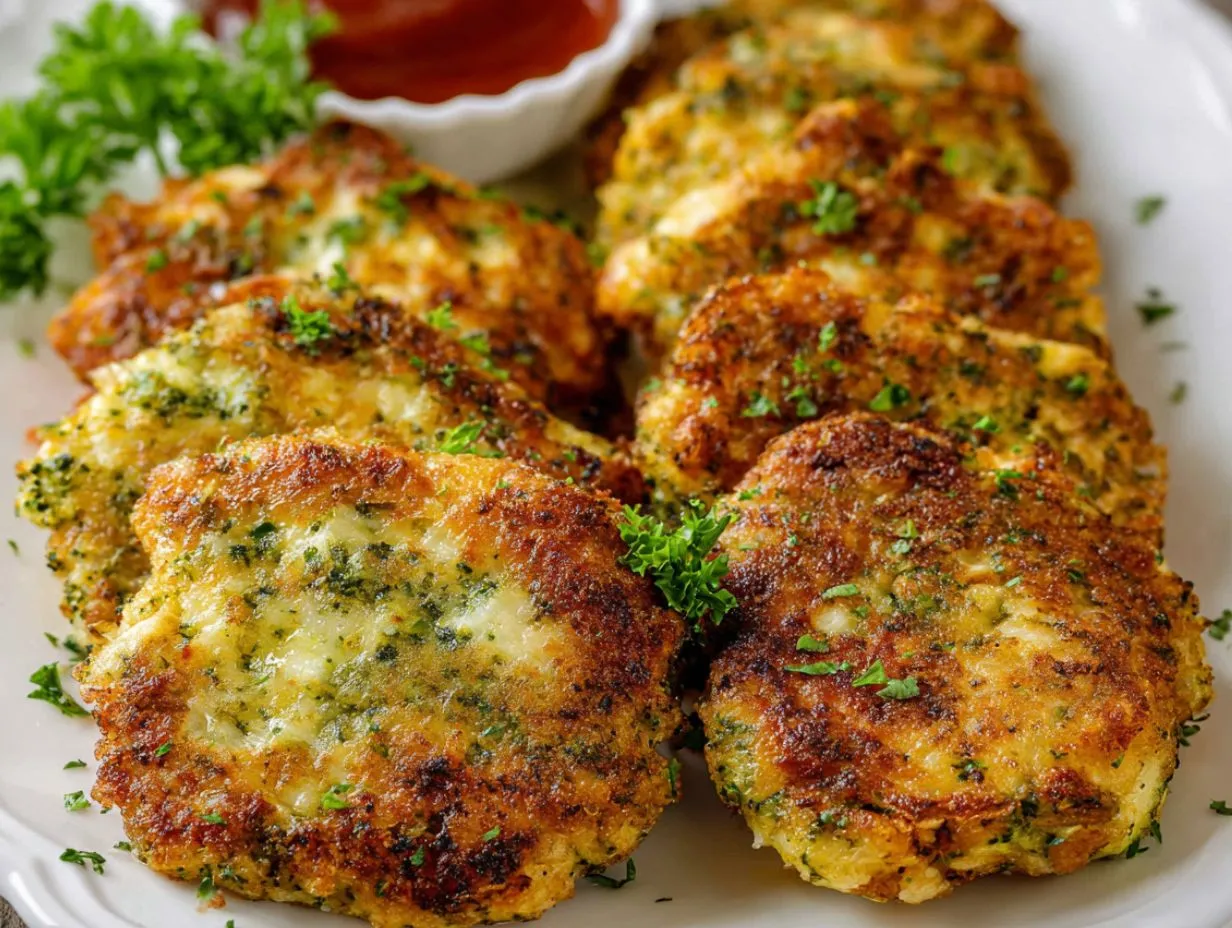 Cheesy Broccoli Chicken Patties