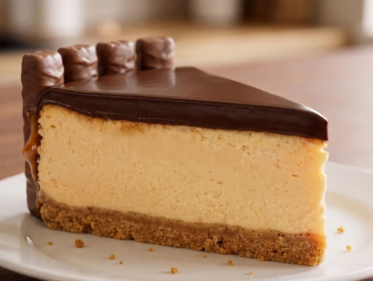 No-Bake Twix Caramel Cheesecake Delight