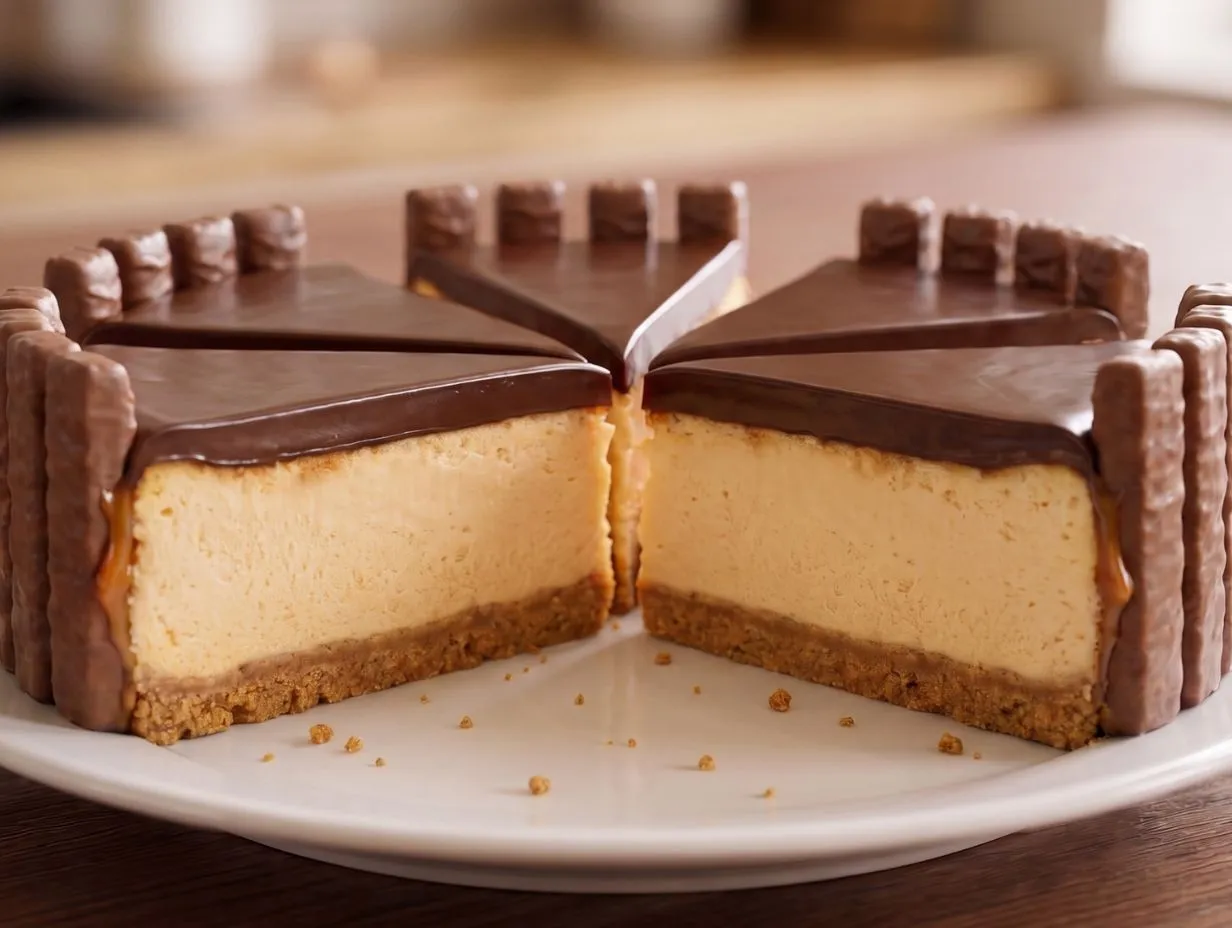 No-Bake Twix Caramel Cheesecake Delight Recipe No-Bake Twix Caramel Cheesecake Delight Recipe