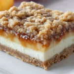 Peach Cobbler Cheesecake Bars