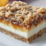 Peach Cobbler Cheesecake Bars