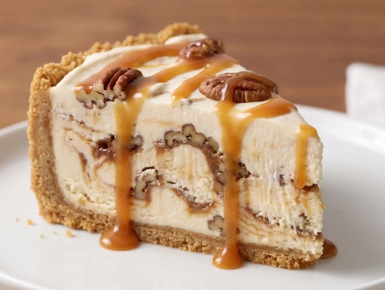 Pecan Swirl Ice Cream Pie