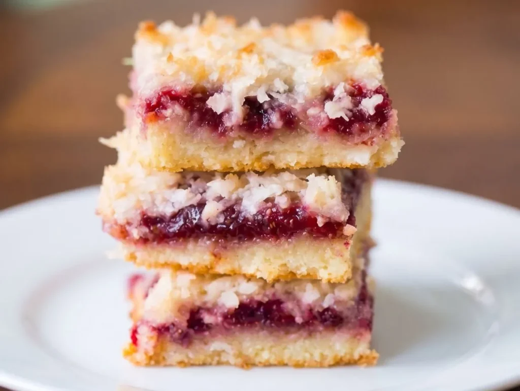 Raspberry Coconut Bars