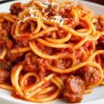Slow Cooker Spaghetti with Meat Sauce