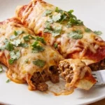 Smothered Cheesy Beef Enchiladas