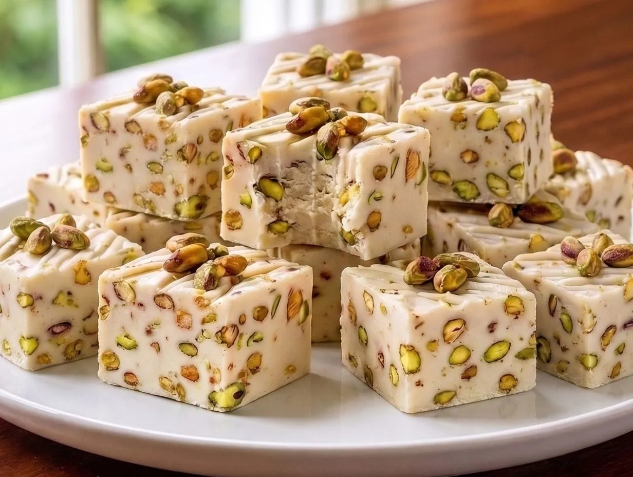 Irish Cream Pistachio Fudge